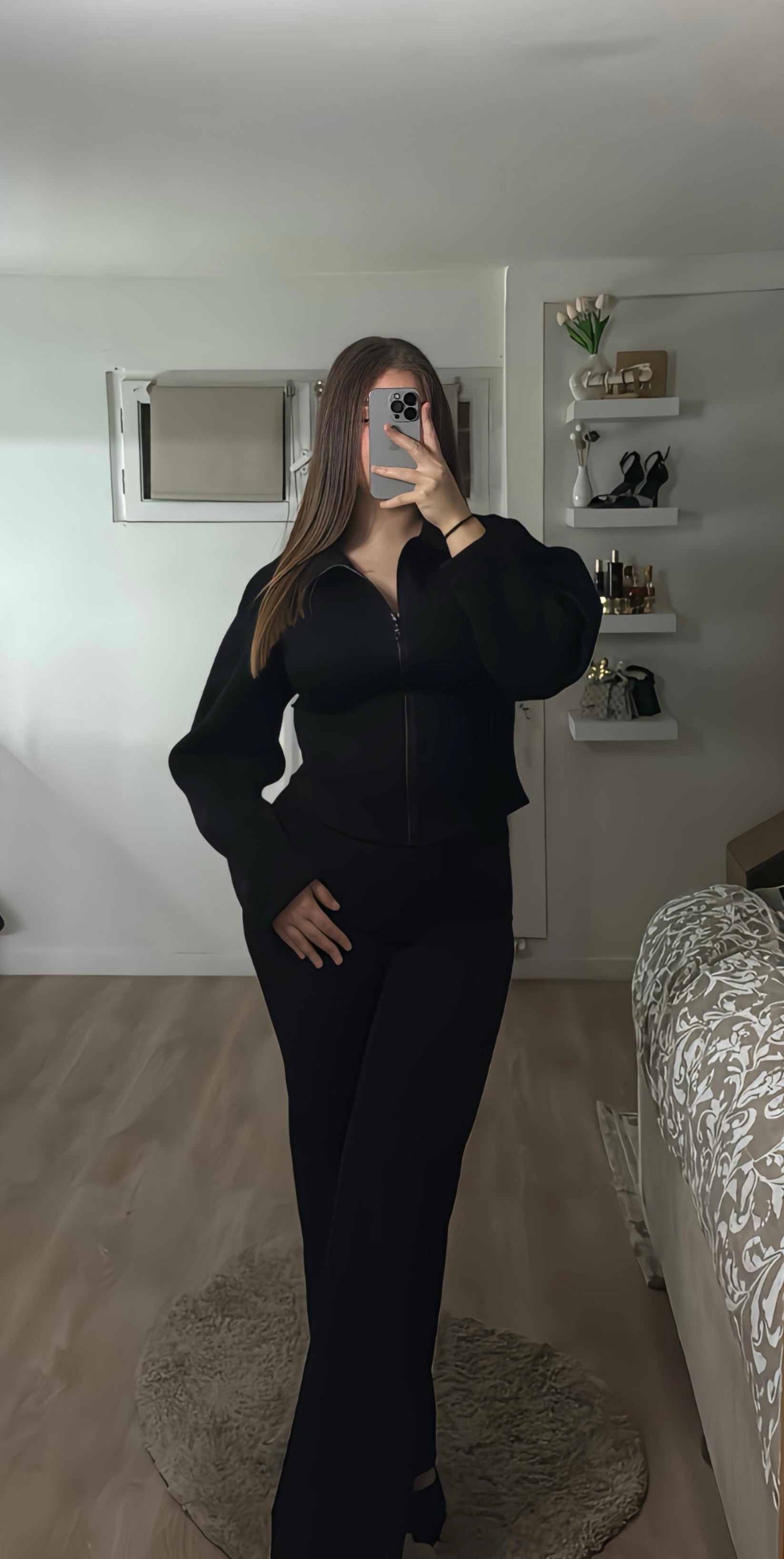 Veste ceintré Amira noir