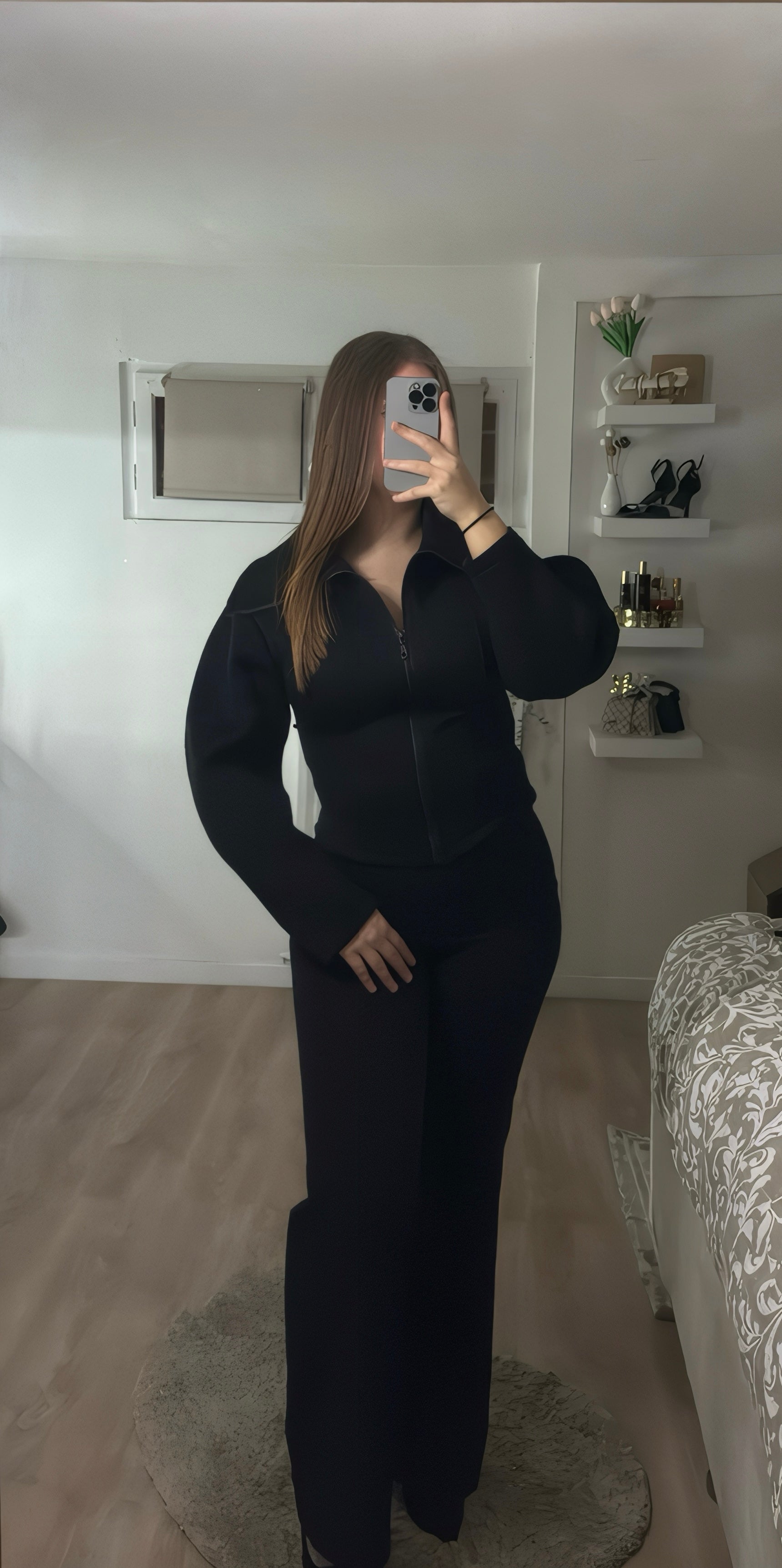 Veste ceintré Amira noir