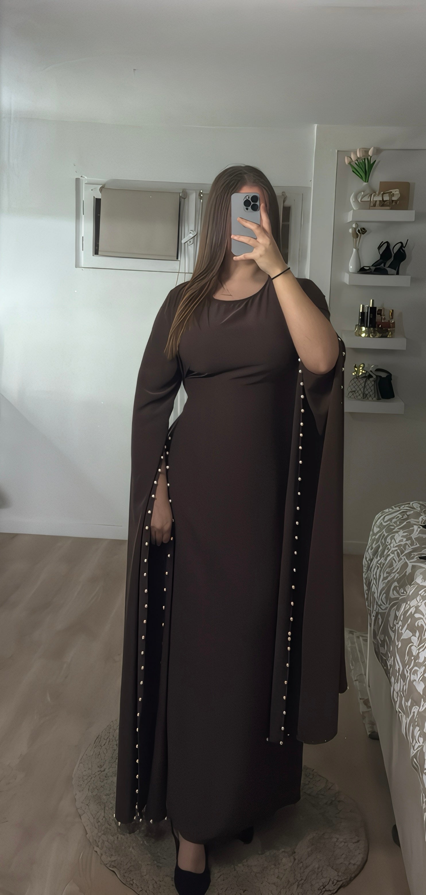 Robe noor marron